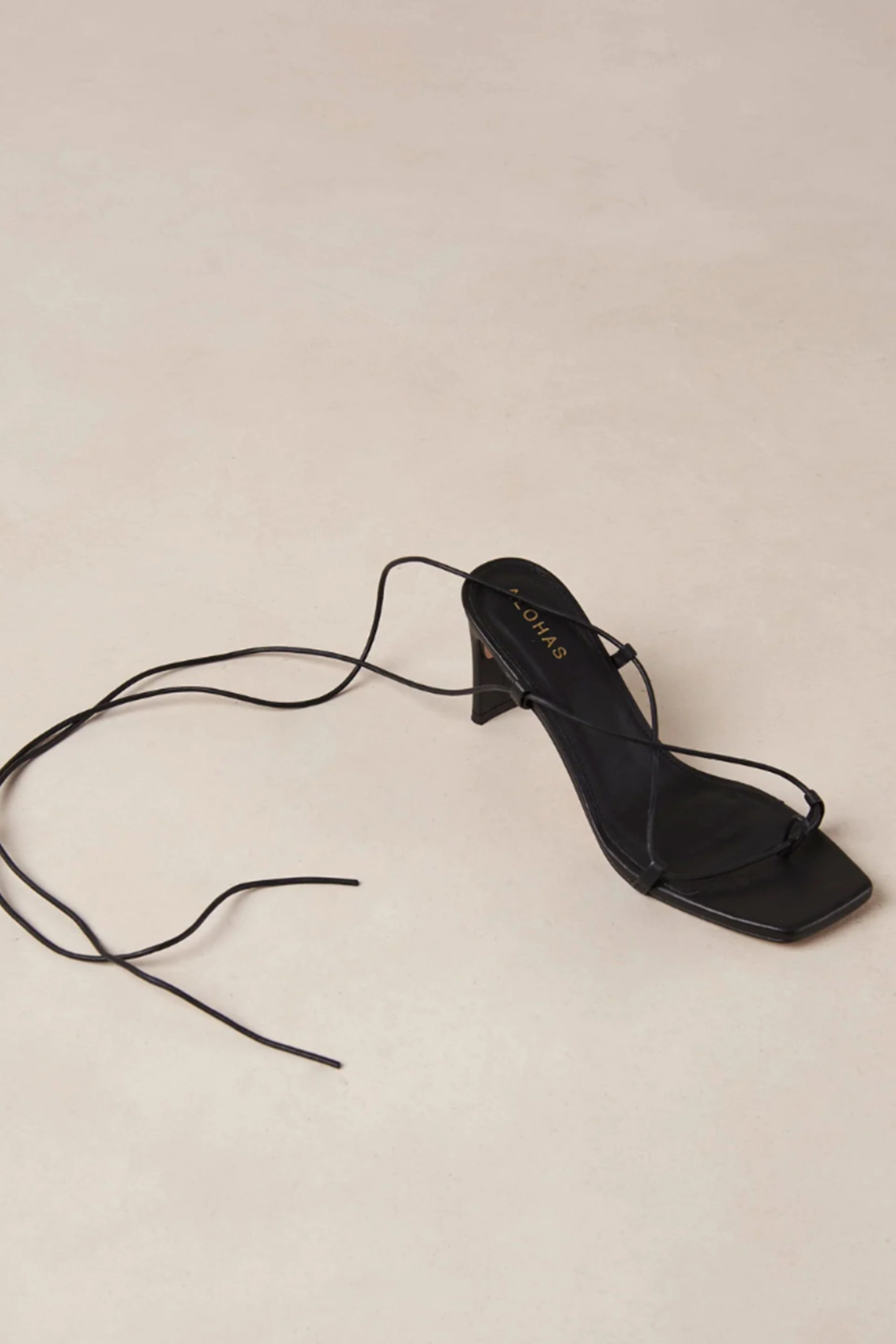 ALOHAS | Bellini Leather Strappy Heel - Black - Image 3