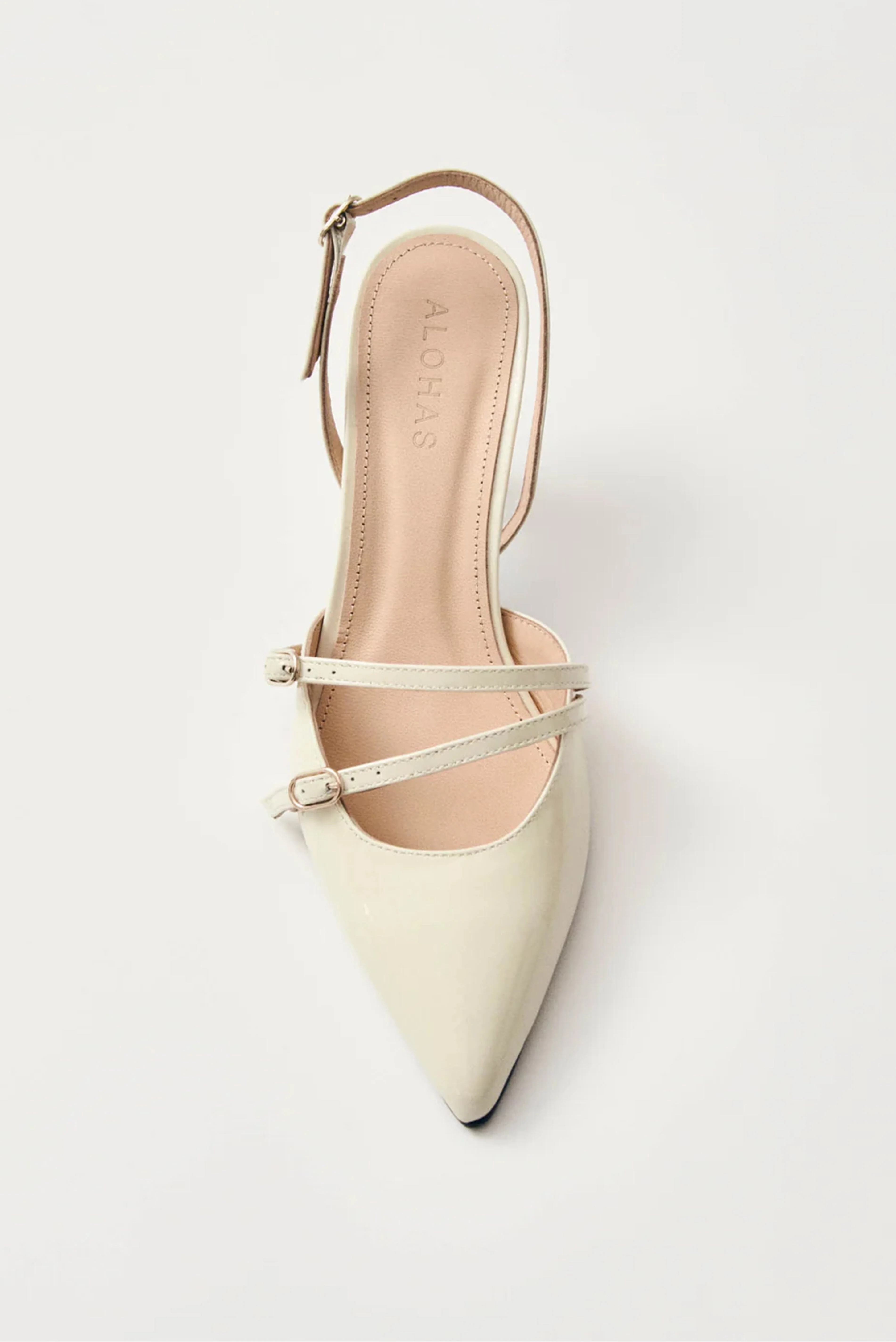 ALOHAS | Jooelle Onix Leather Pumps - Cream - Image 4