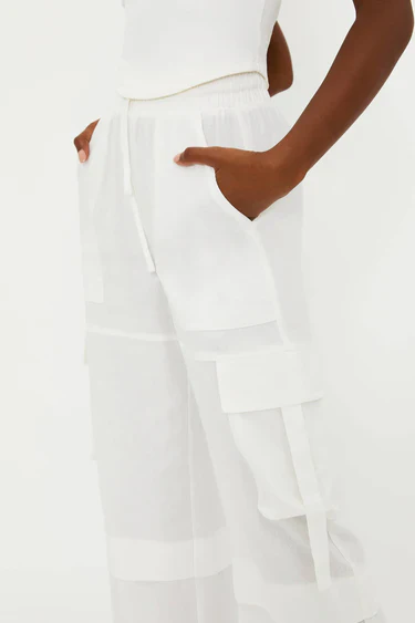 BEACH RIOT | Gianna Pant - White - Image 4