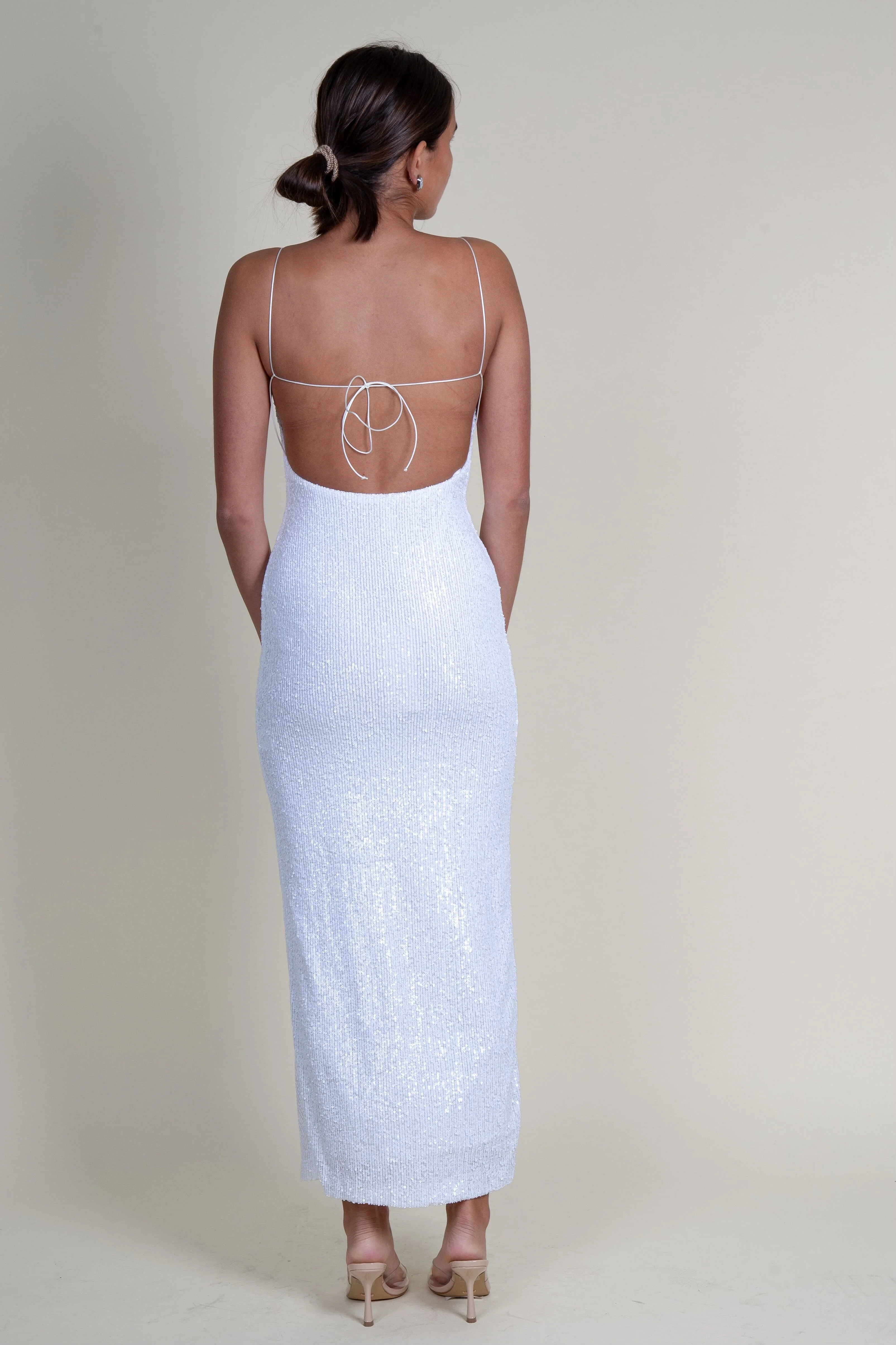 BEC + BRIDGE | Aaliyag Sequin Maxi Dress - White - Image 4