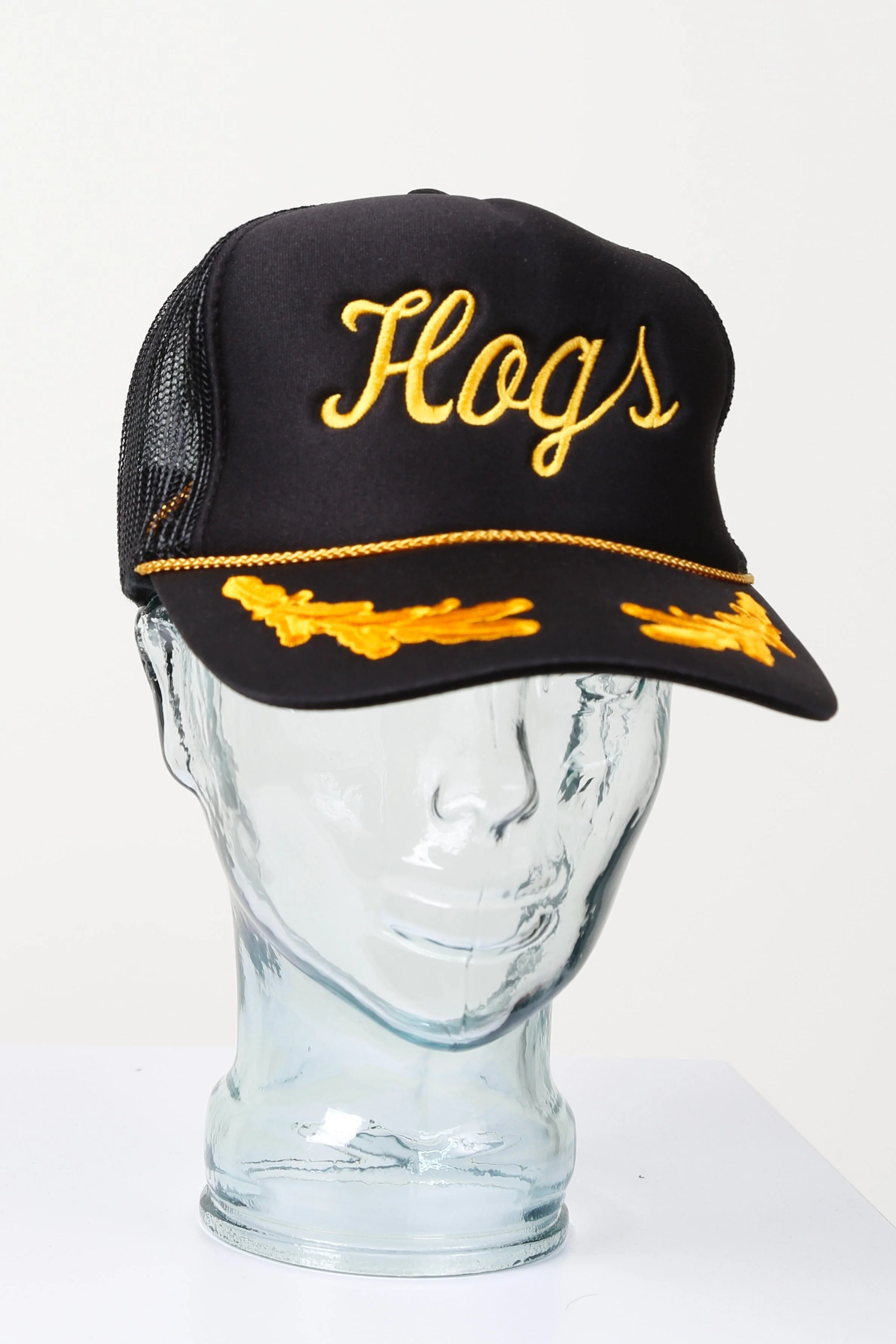 Arkansas Embroidered Trucker Hats - Black + Gold - Image 9