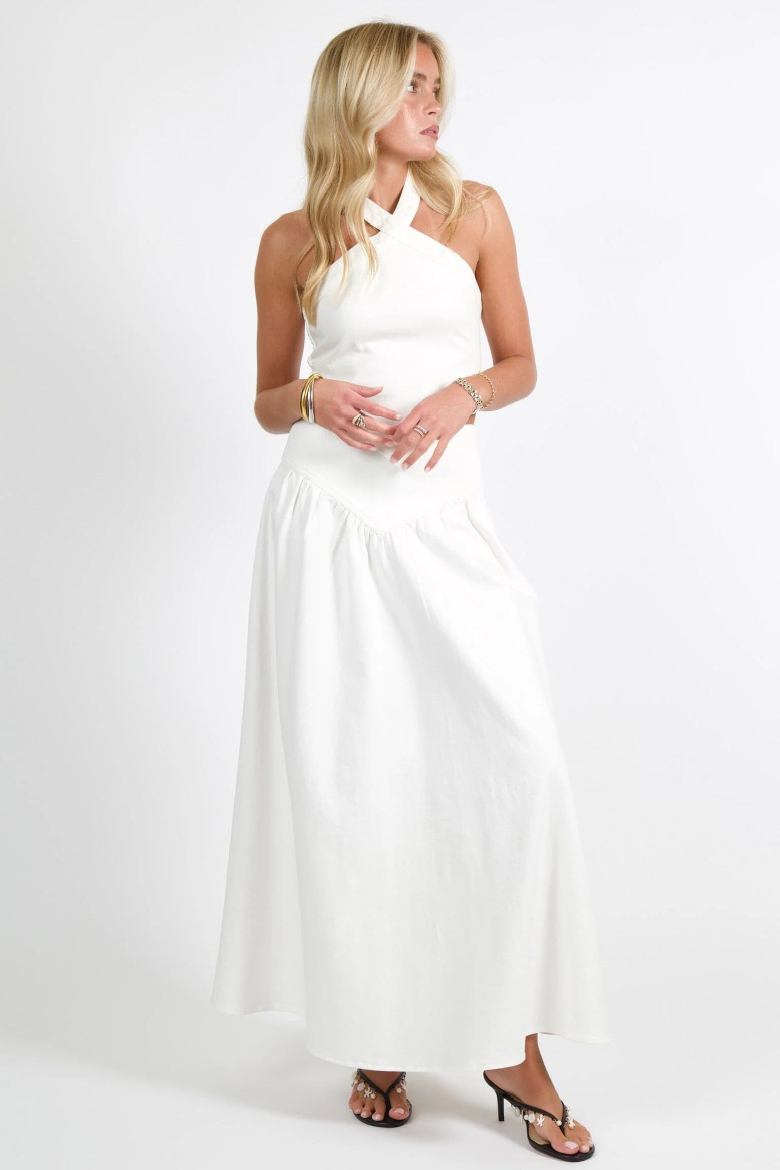 SUNDAYS | Denim Avice Top - White - Image 3