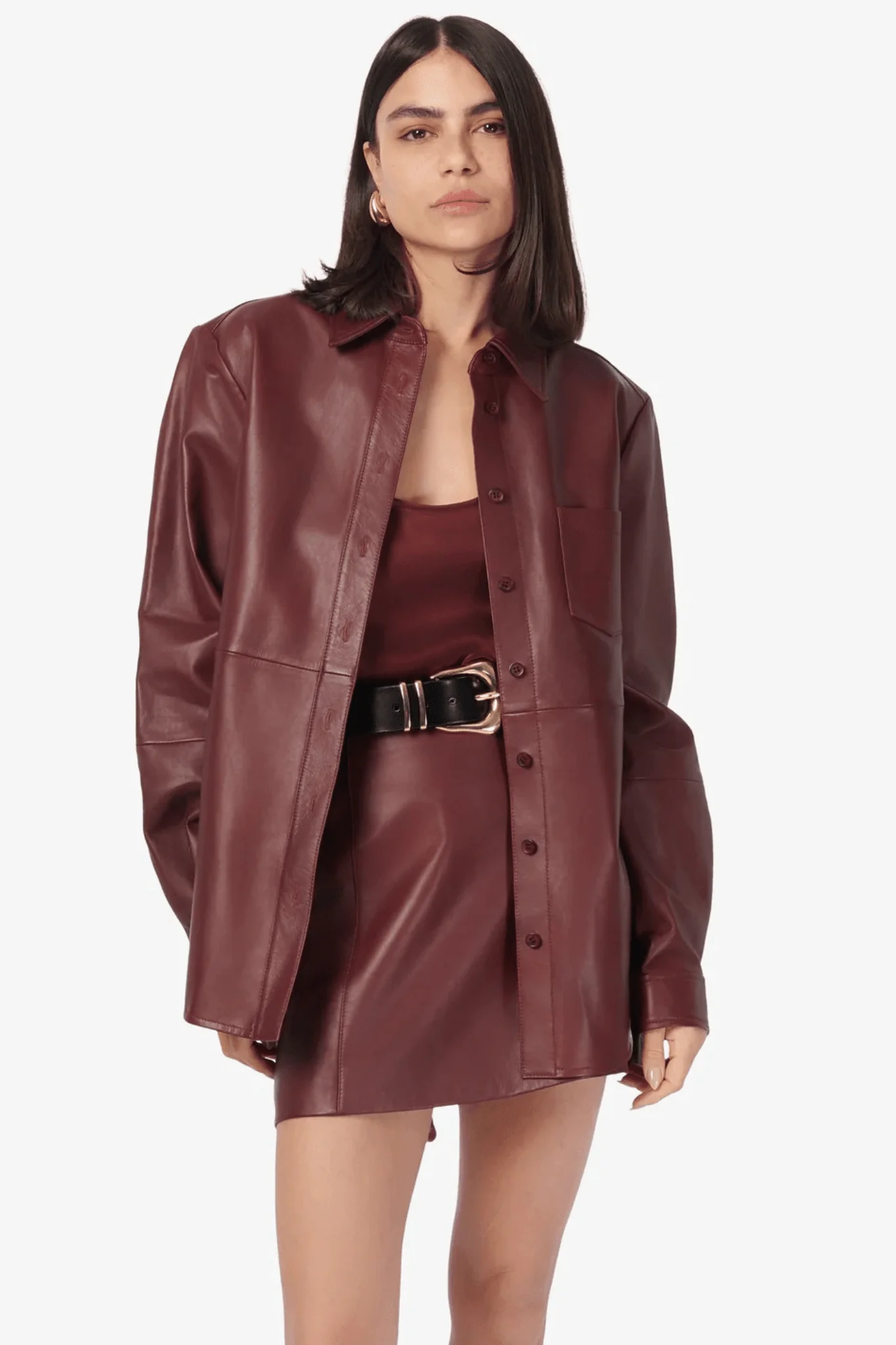 CAMI NYC | Wendell Genuine Leather Jacket - Syrah - Image 3