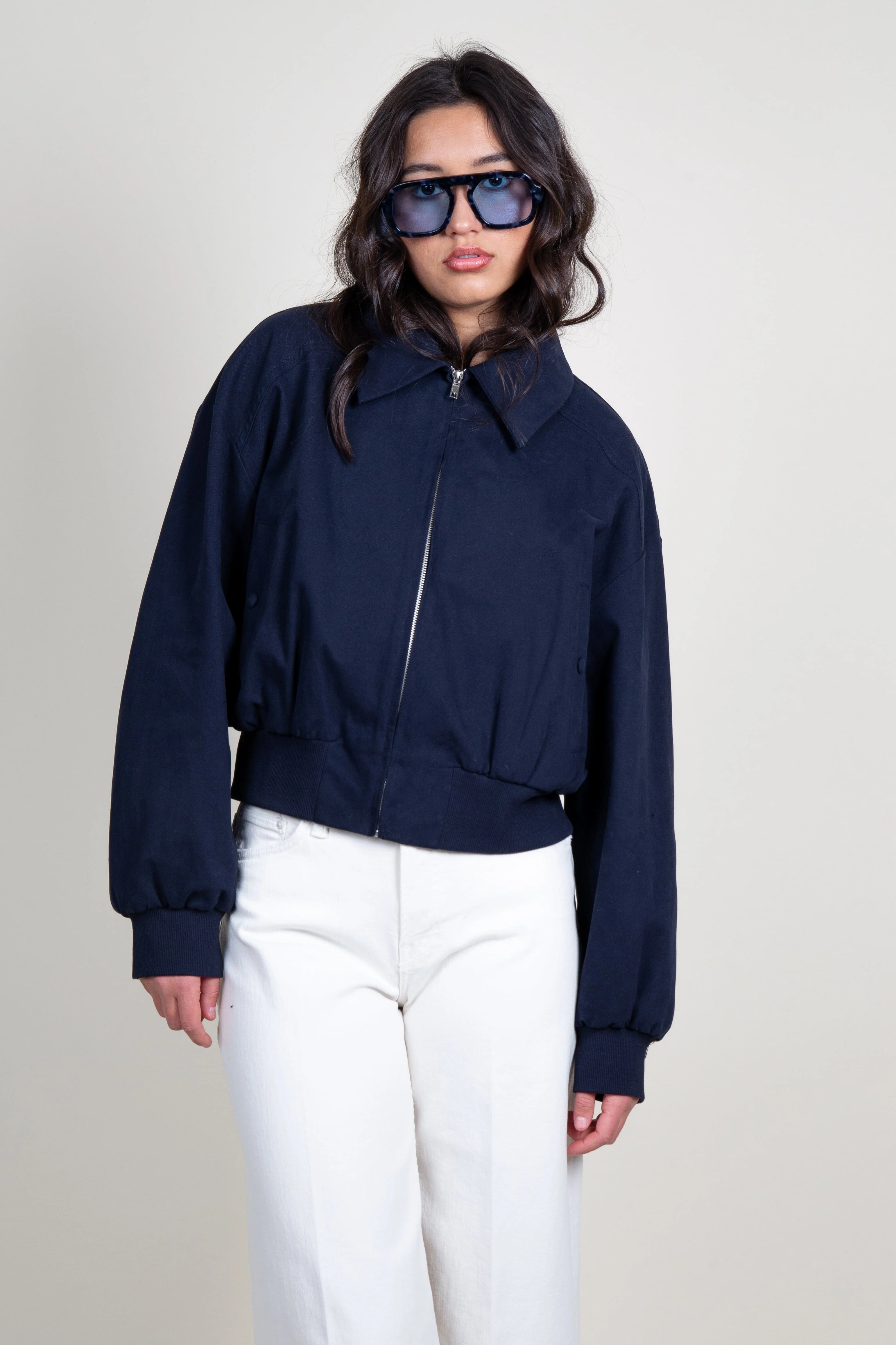 ELODIE | Amaris Bomber Jacket - Navy - Image 6