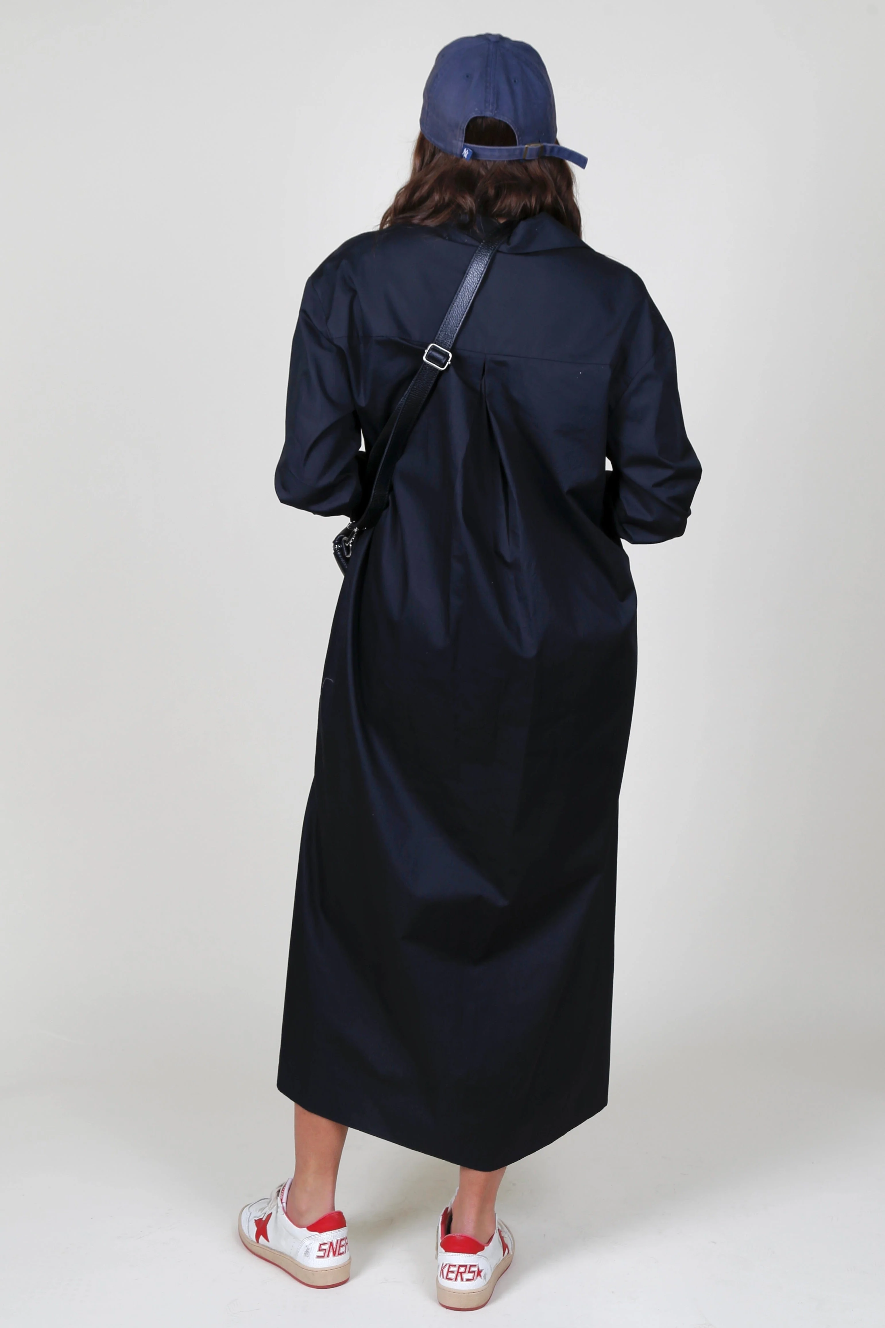 ENZA COSTA | Poplin Shirtdress - Black - Image 4