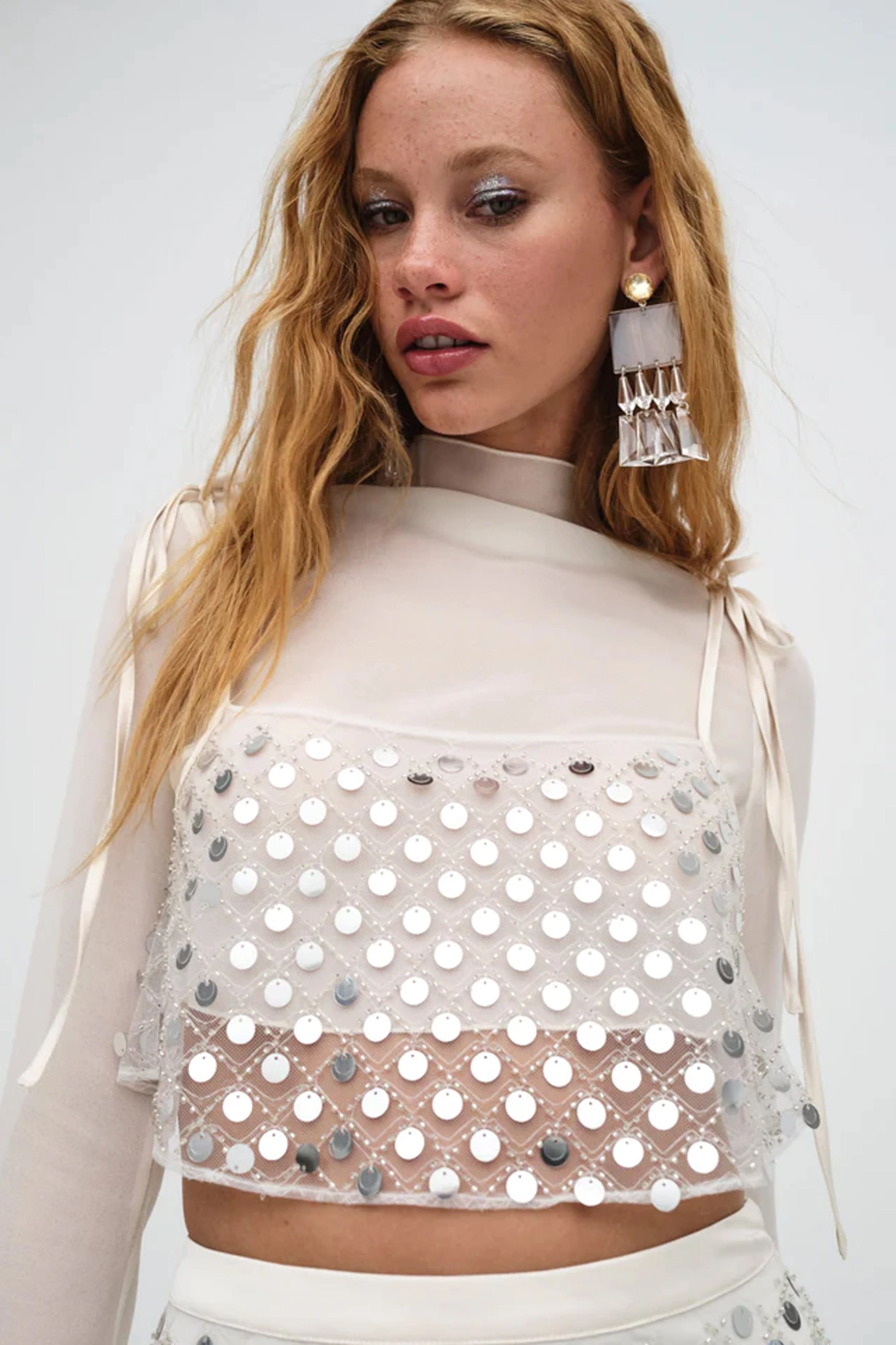 FOR LOVE & LEMONS | Charelle Top - Silver - Image 3