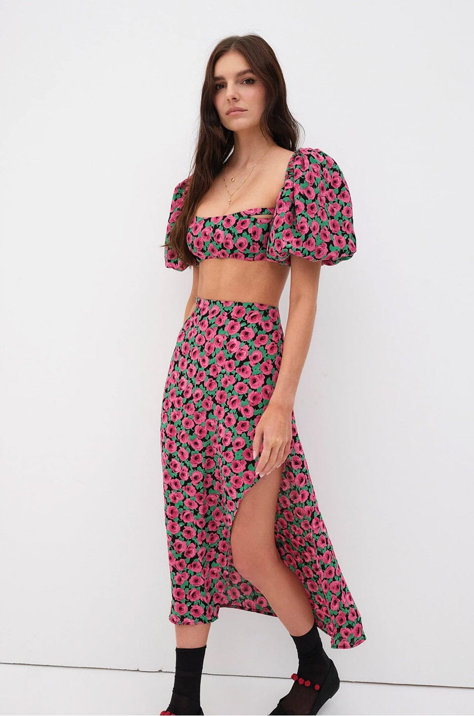 FOR LOVE & LEMONS | Dolcetto Crop Top - Red - Image 4