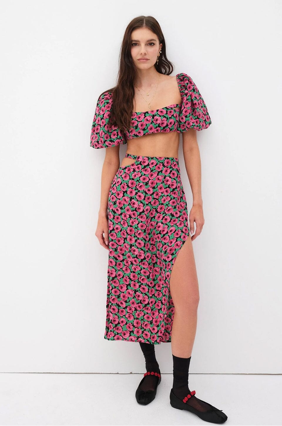 FOR LOVE & LEMONS | Dolcetto Crop Top - Red - Image 5