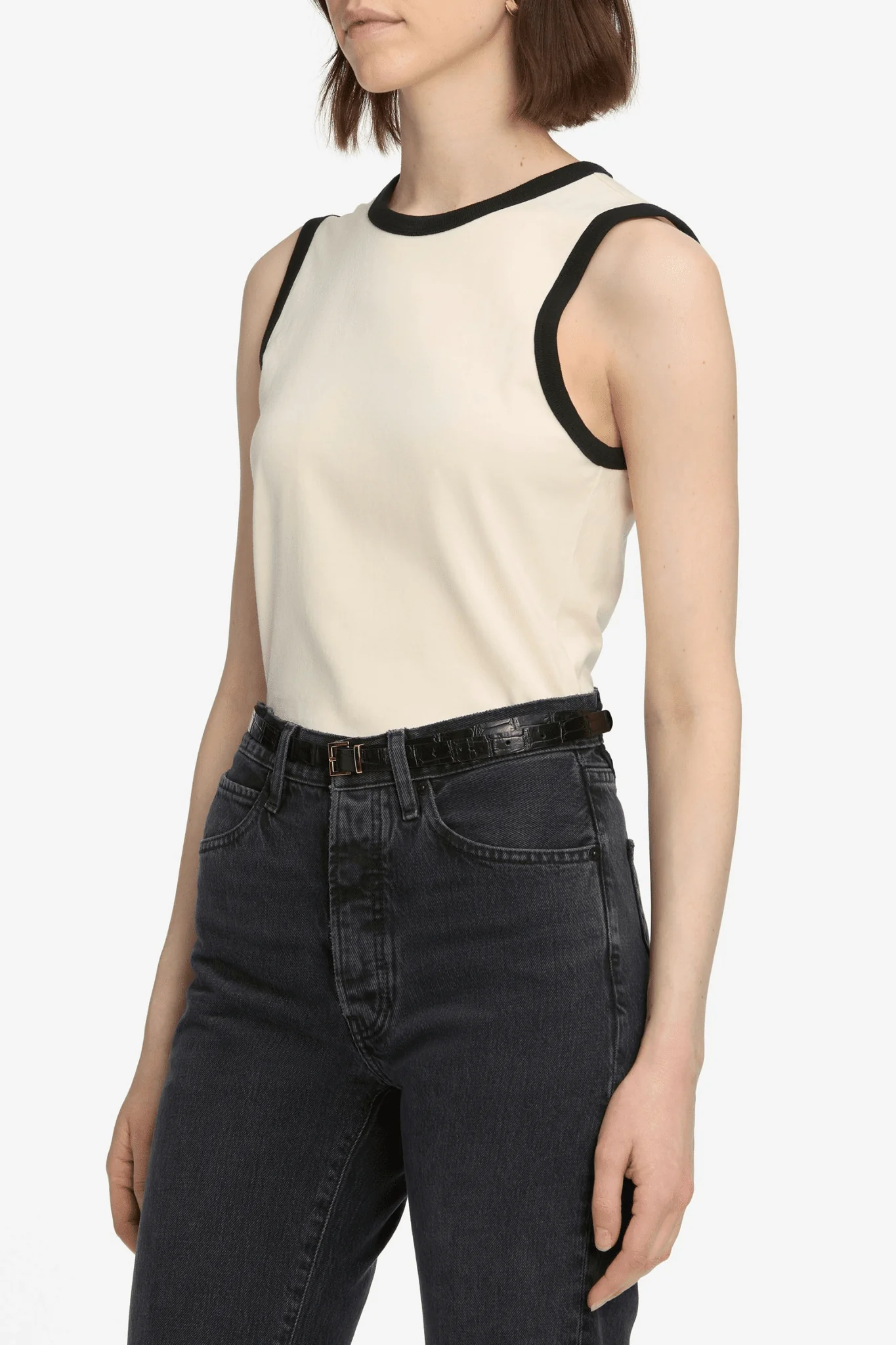 FRAME | The Ringer Tank - Cream - Image 2