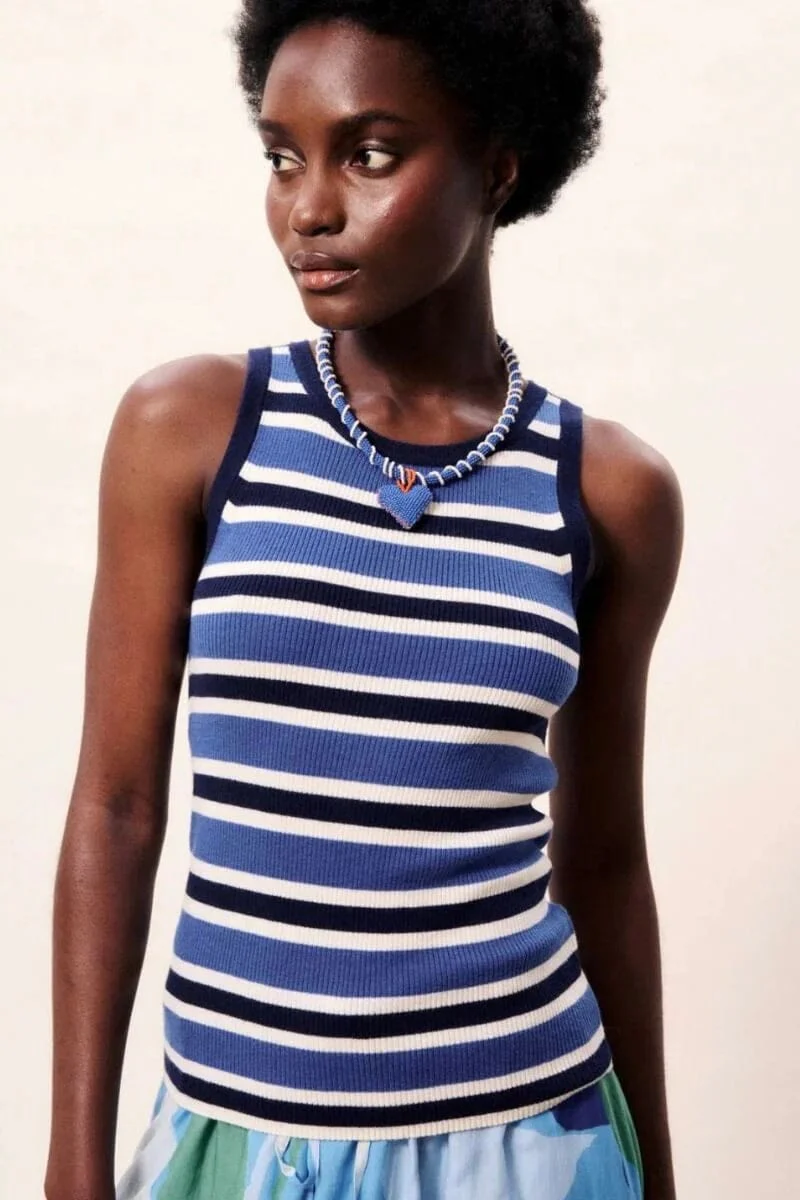 FRNCH | Ceruleen Knit Tank - Bleu Marine - Image 2