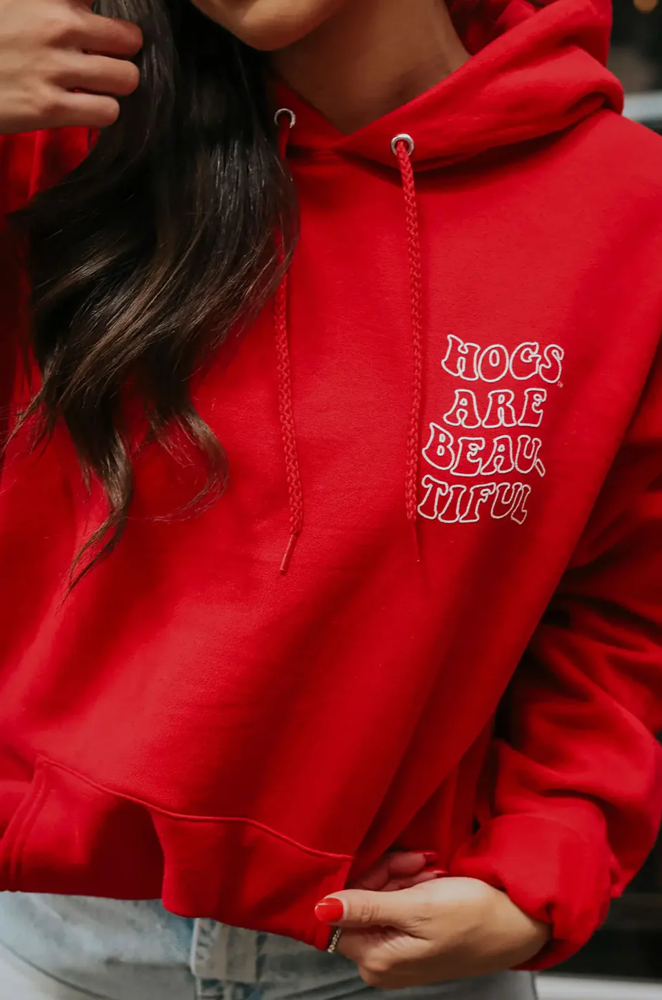 Hogs are Beautiful Sweatshirt - Red - Image 3