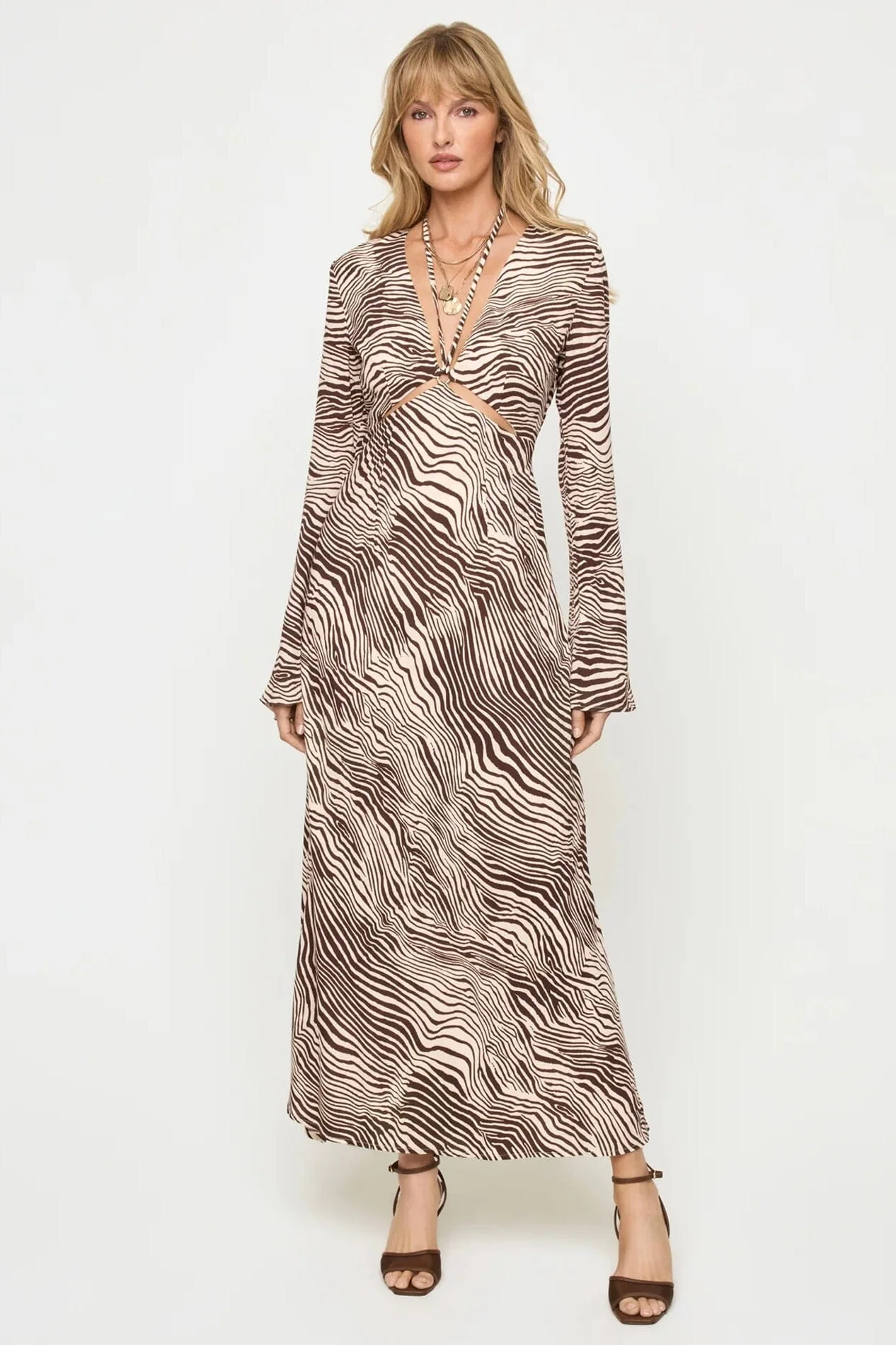L*SPACE | Say When Maxi Dress - Brown Print - Image 4