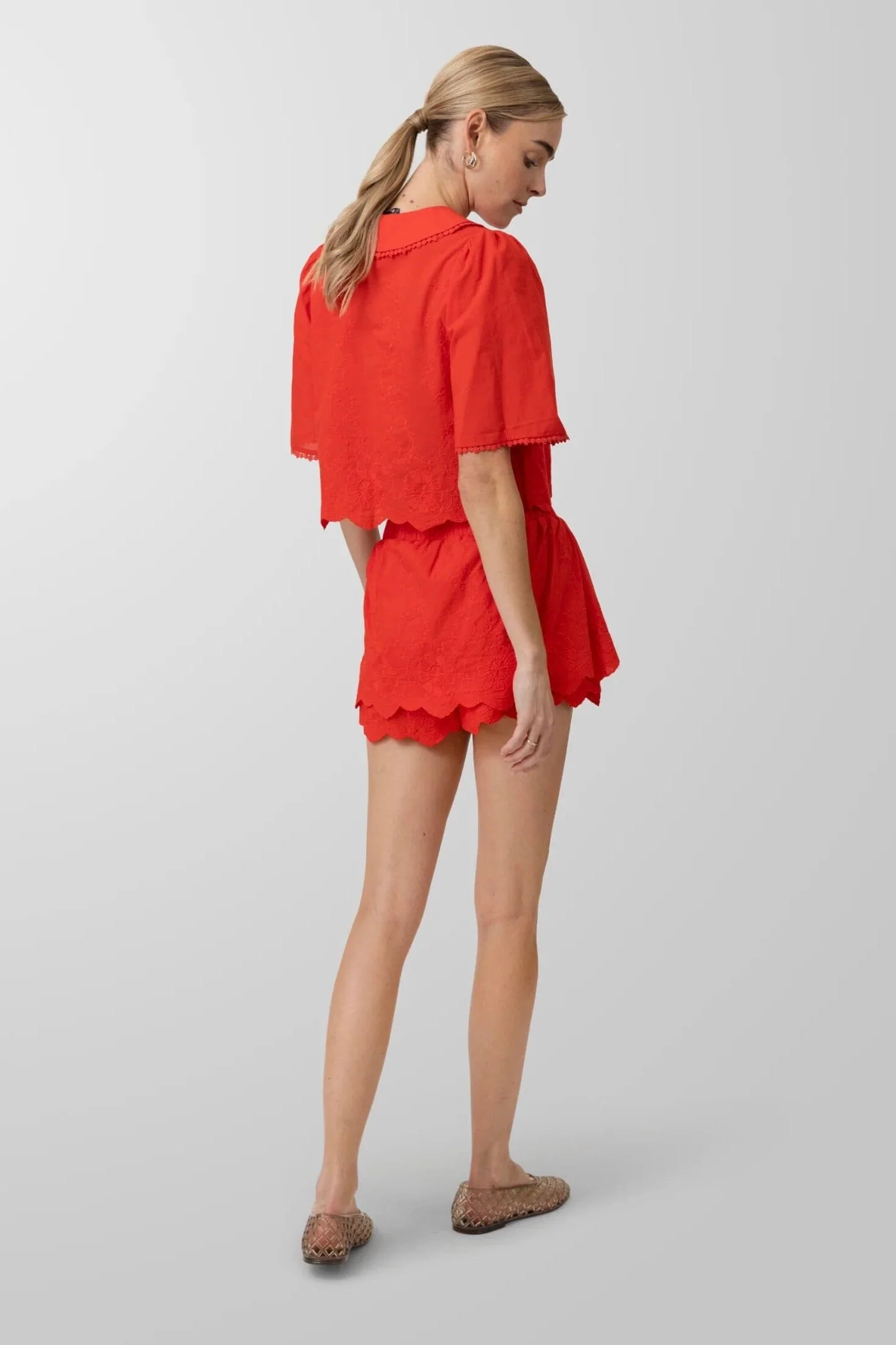 LINE + DOT | Rou Skort - Red - Image 5