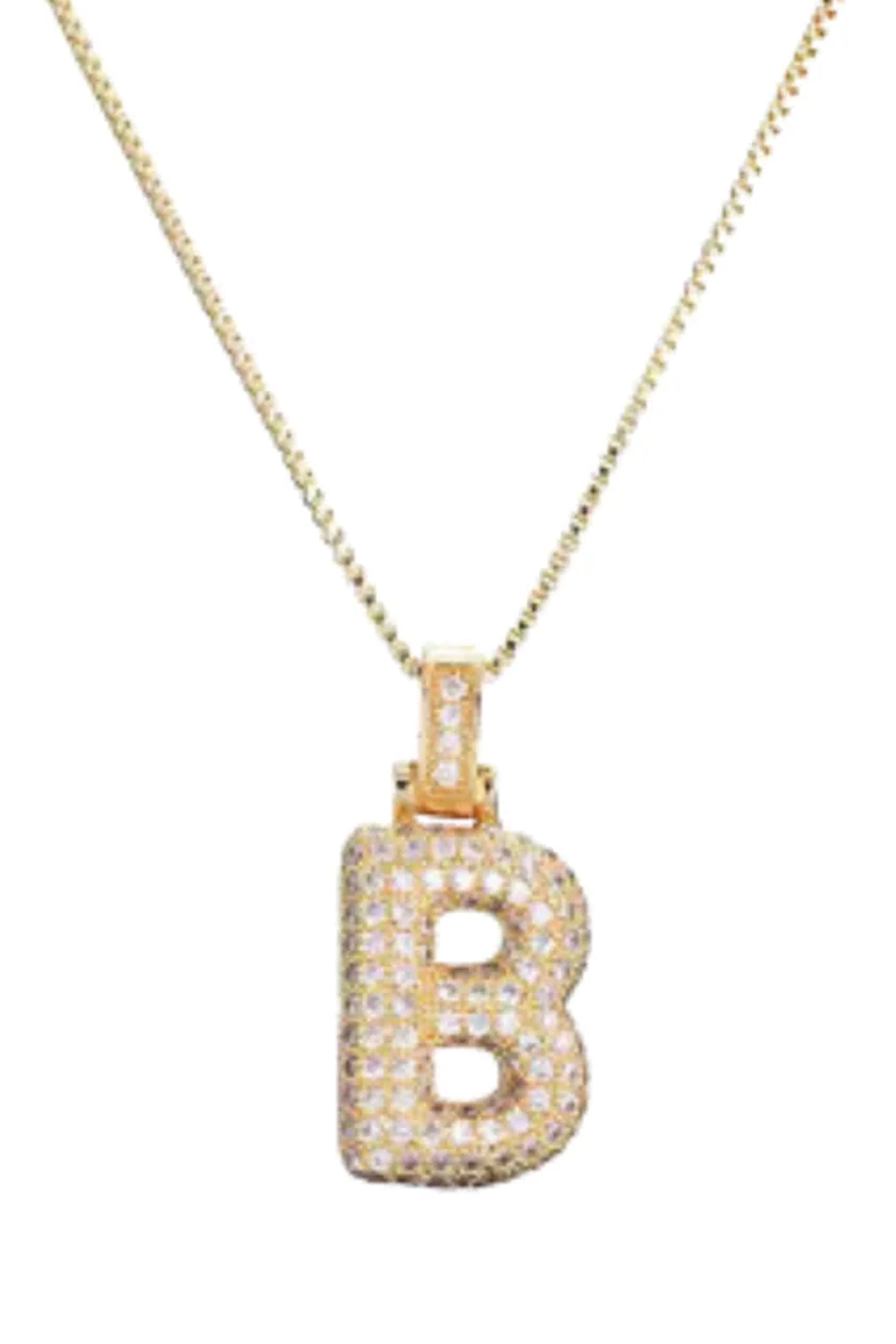 LIVIE | Bubble Letter Necklace - Gold - Image 3