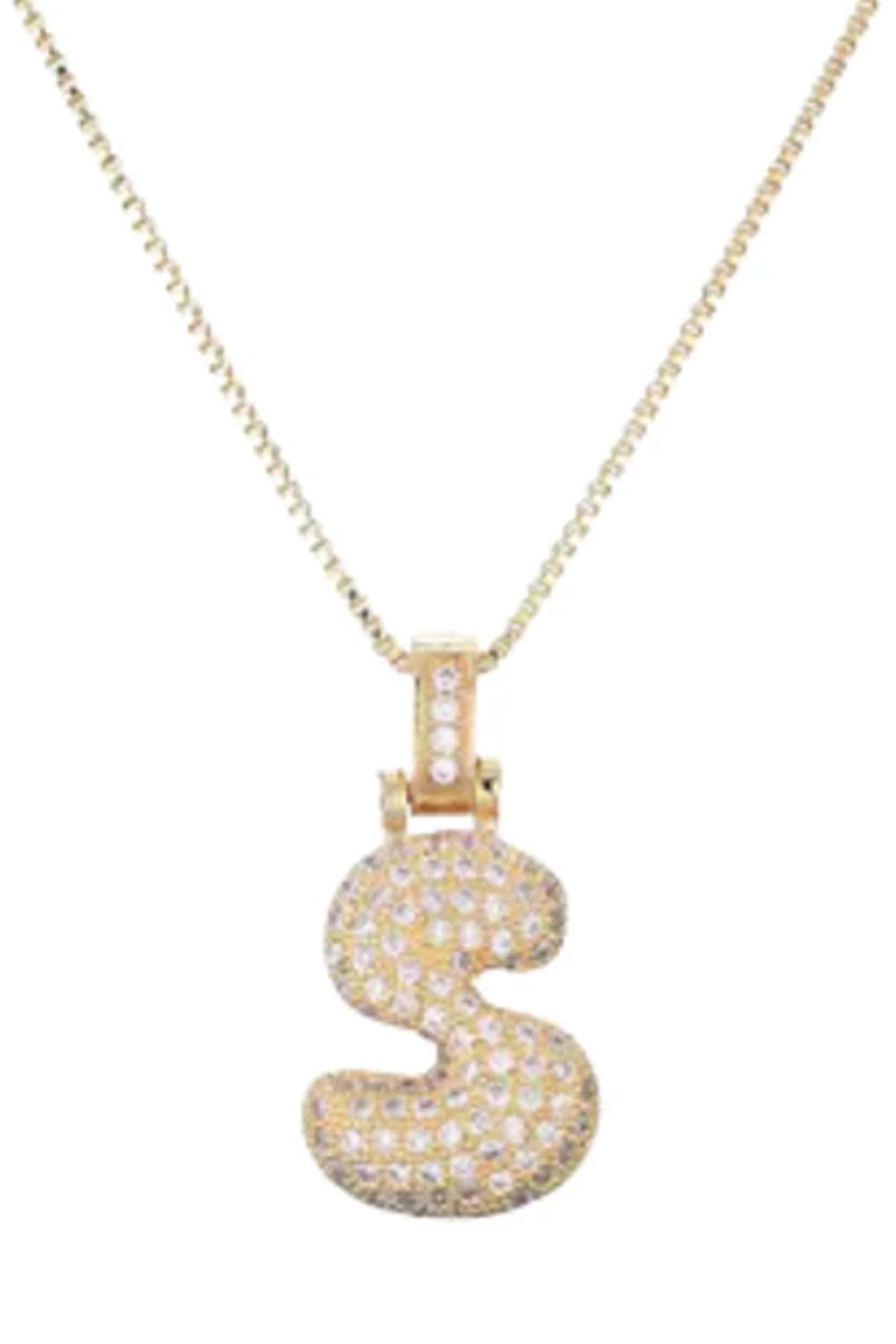 LIVIE | Bubble Letter Necklace - Gold - Image 6