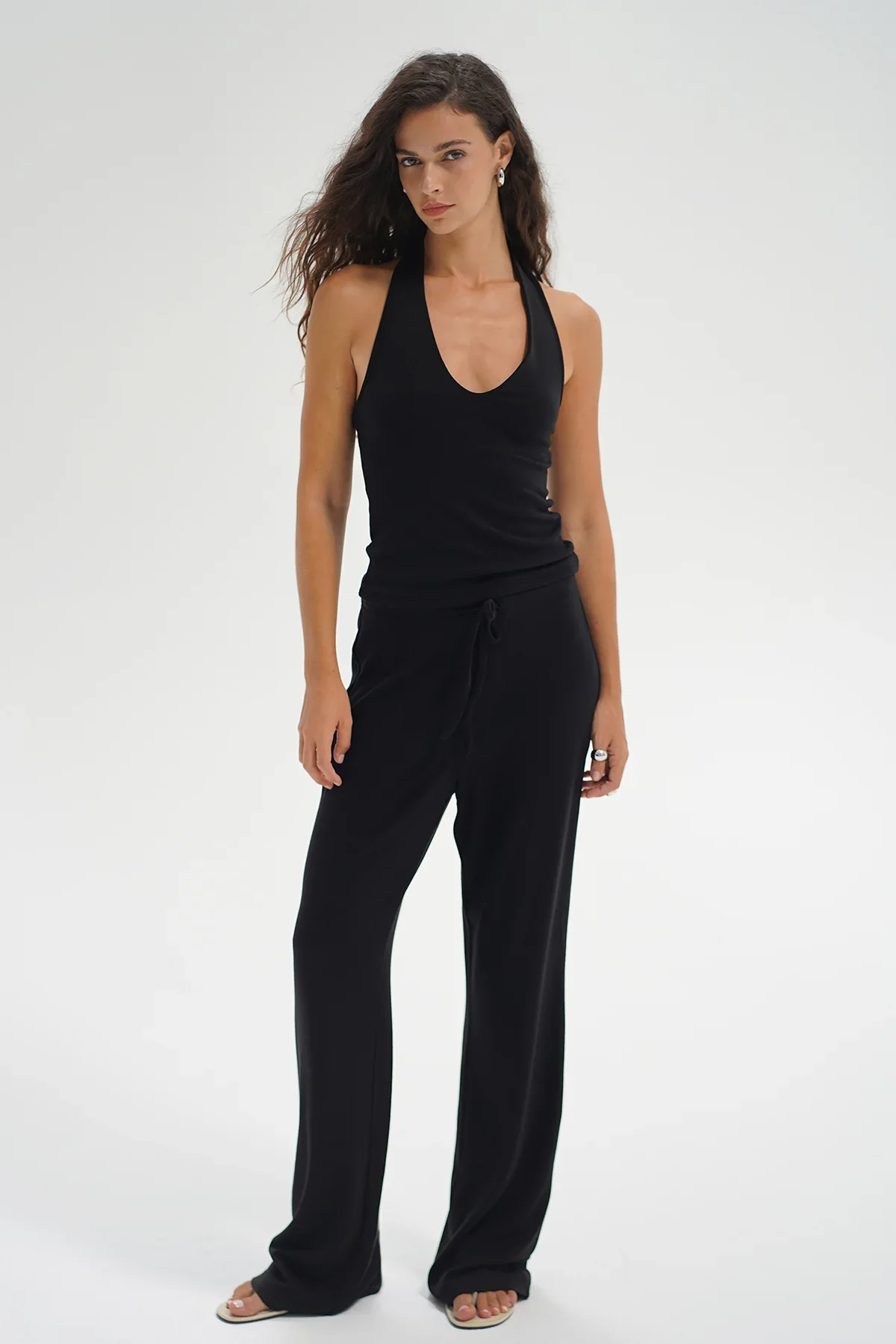 LNA CLOTHING | Bradley Halter Top - Liquid Onyx