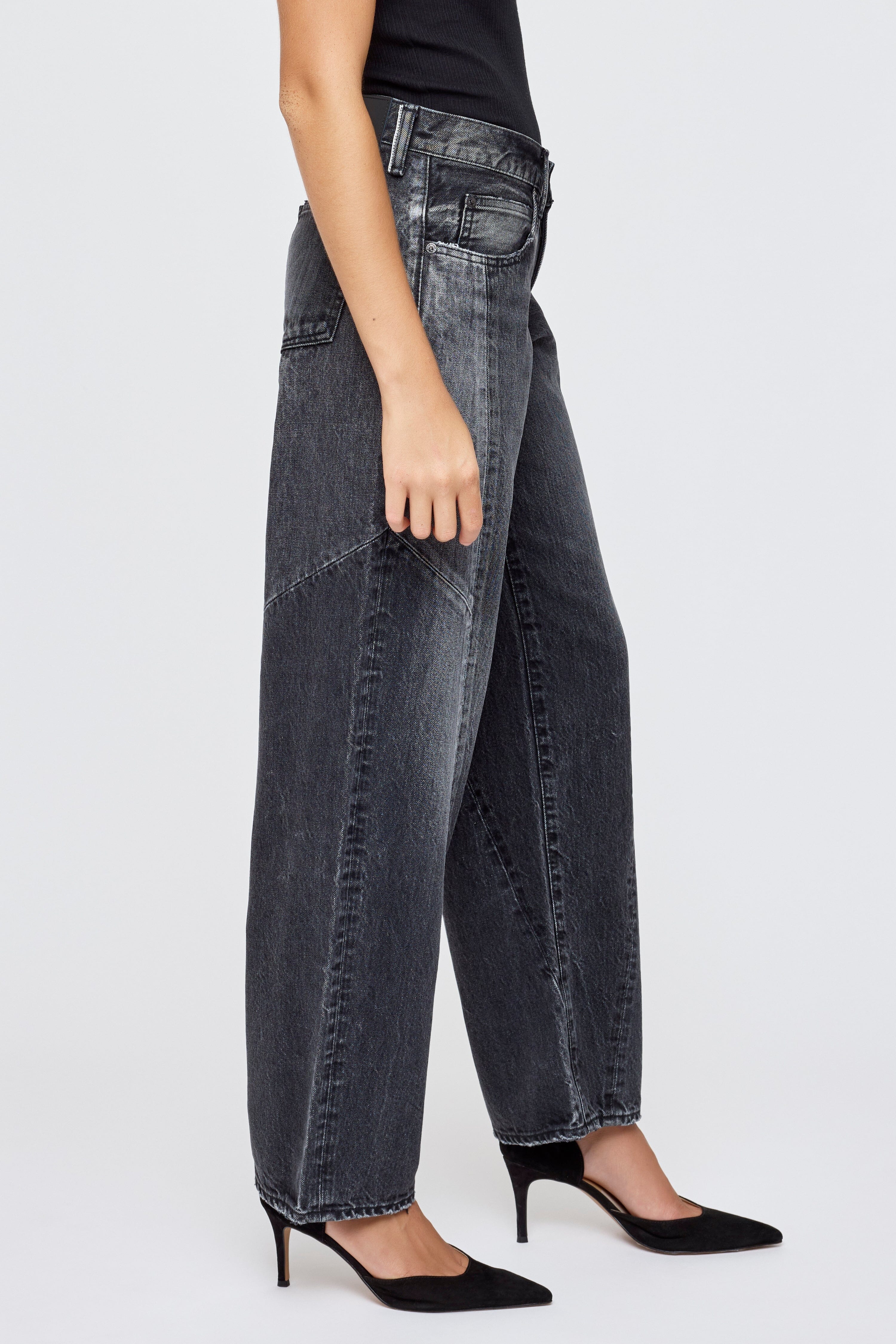 MOUSSY | Largo Remake Wide Tapered - Black - Image 3