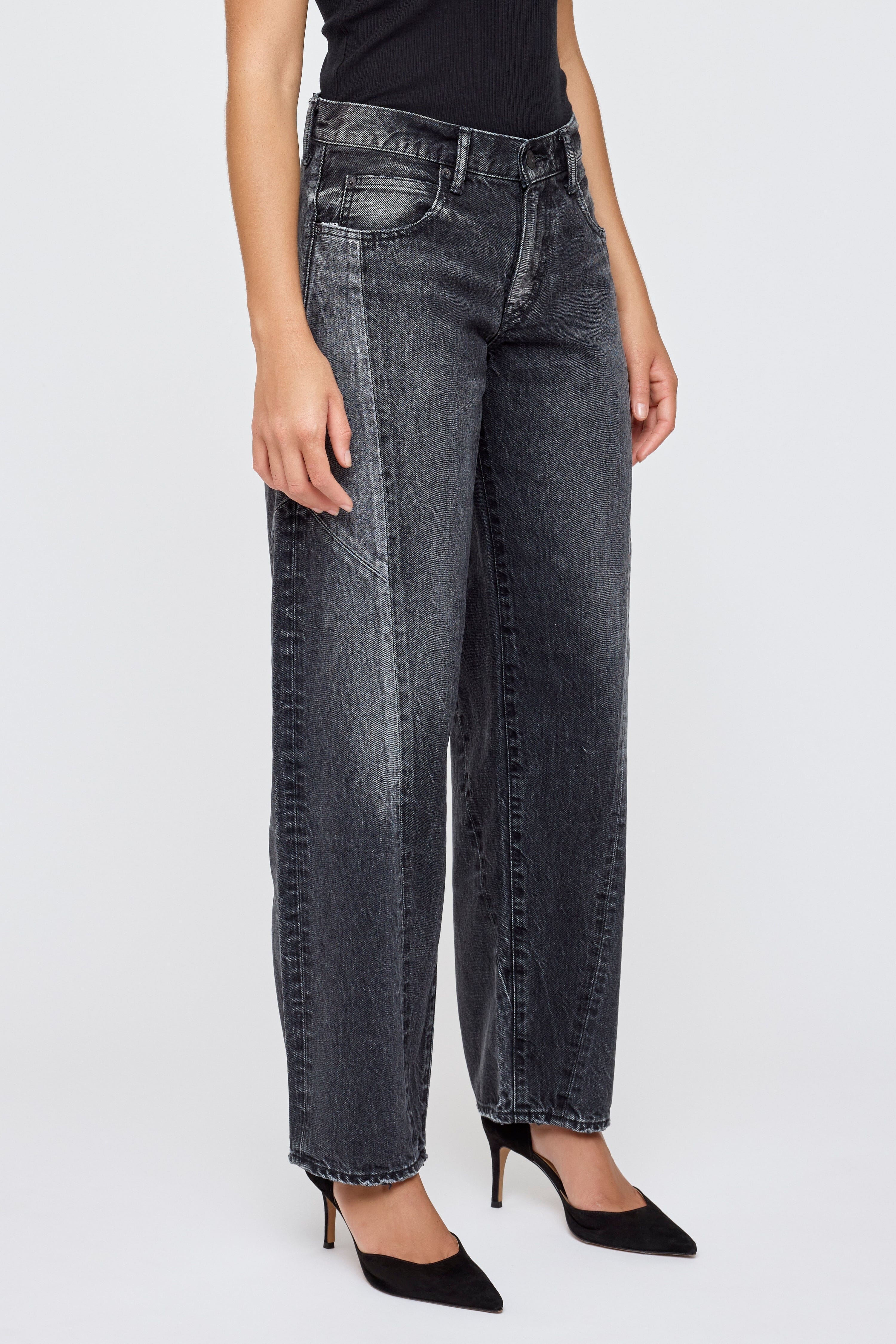 MOUSSY | Largo Remake Wide Tapered - Black - Image 4
