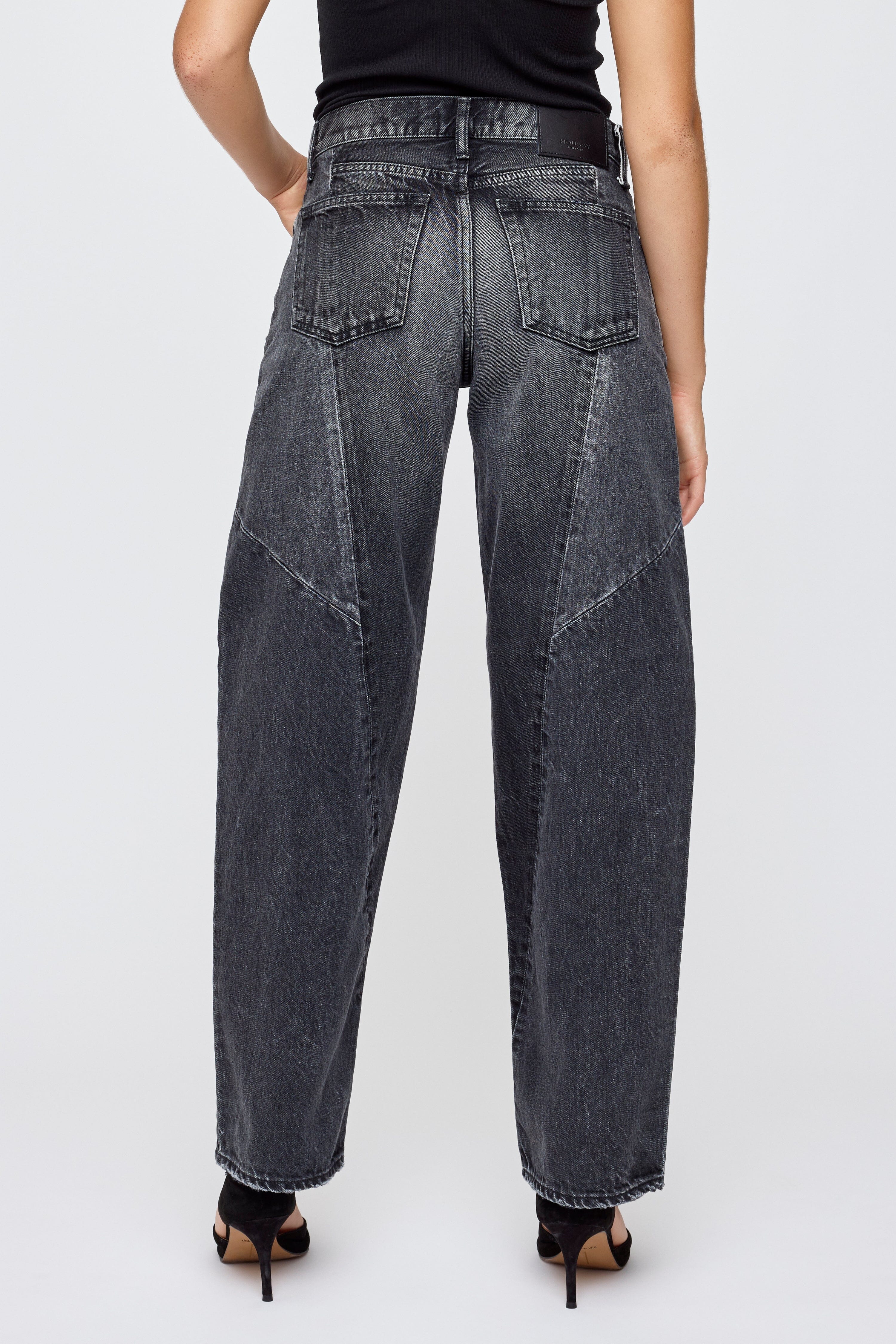 MOUSSY | Largo Remake Wide Tapered - Black - Image 5