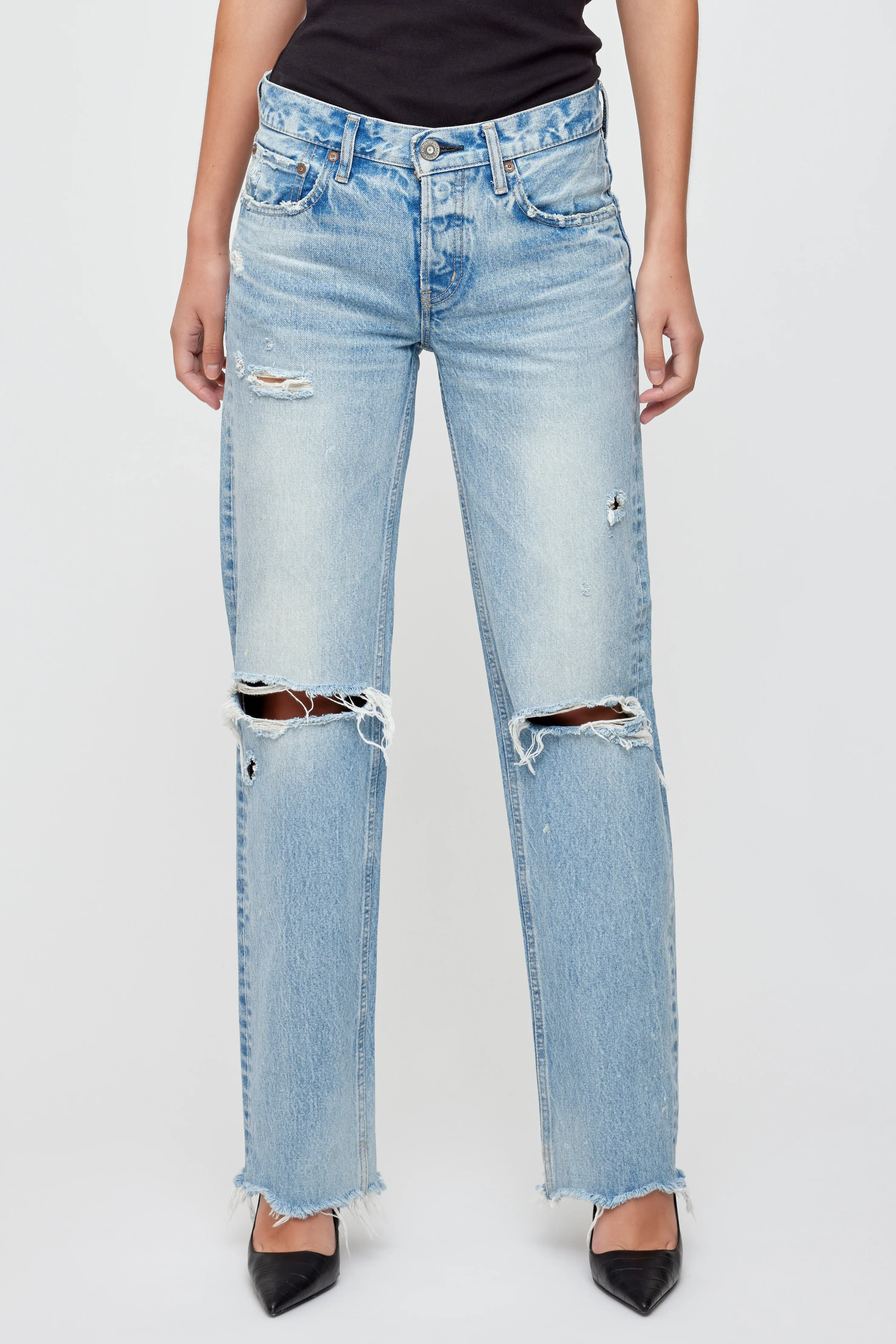MOUSSY | MV Odessa Straight Low - Light Blue