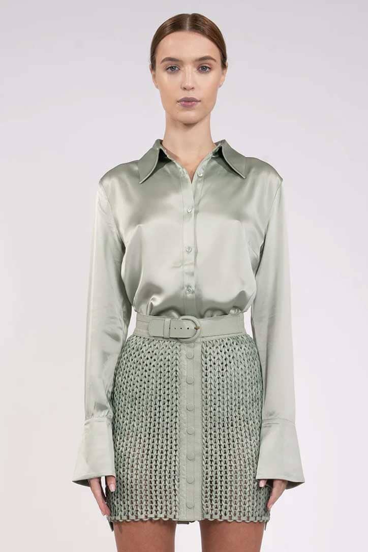 NONCHALANT | Cassia Top - Sage - Image 4