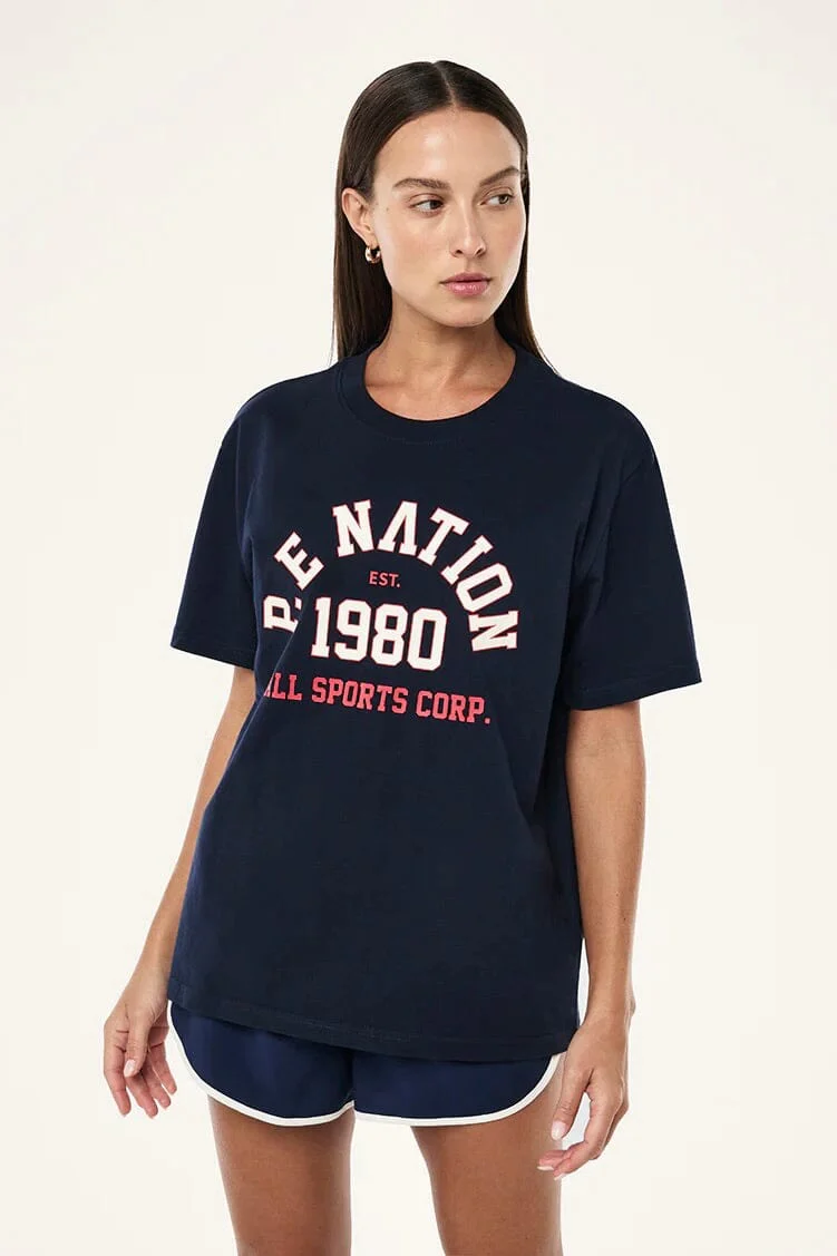 P.E. NATION | Backspin Tee - Dark Navy