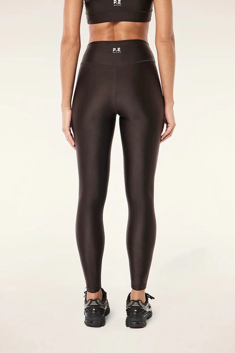 P.E. NATION | Fairmont Full Length Legging - Coffee Shine - Image 4