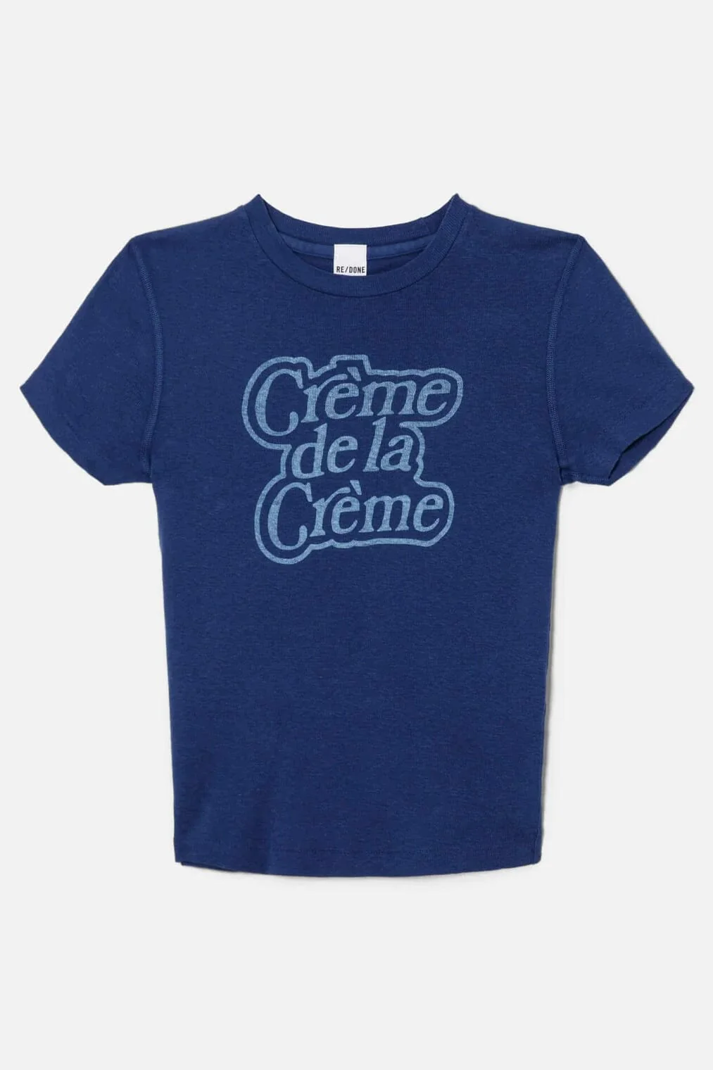 RE/DONE | 90s Baby Tee Créme De La Créme - Postman Blue - Image 2