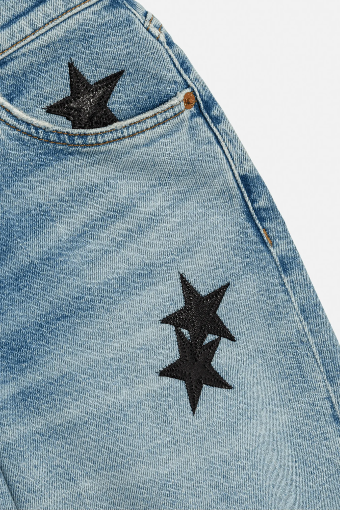 RE/DONE | Mid Rise Wide Leg - Opal Indigo Star - Image 4
