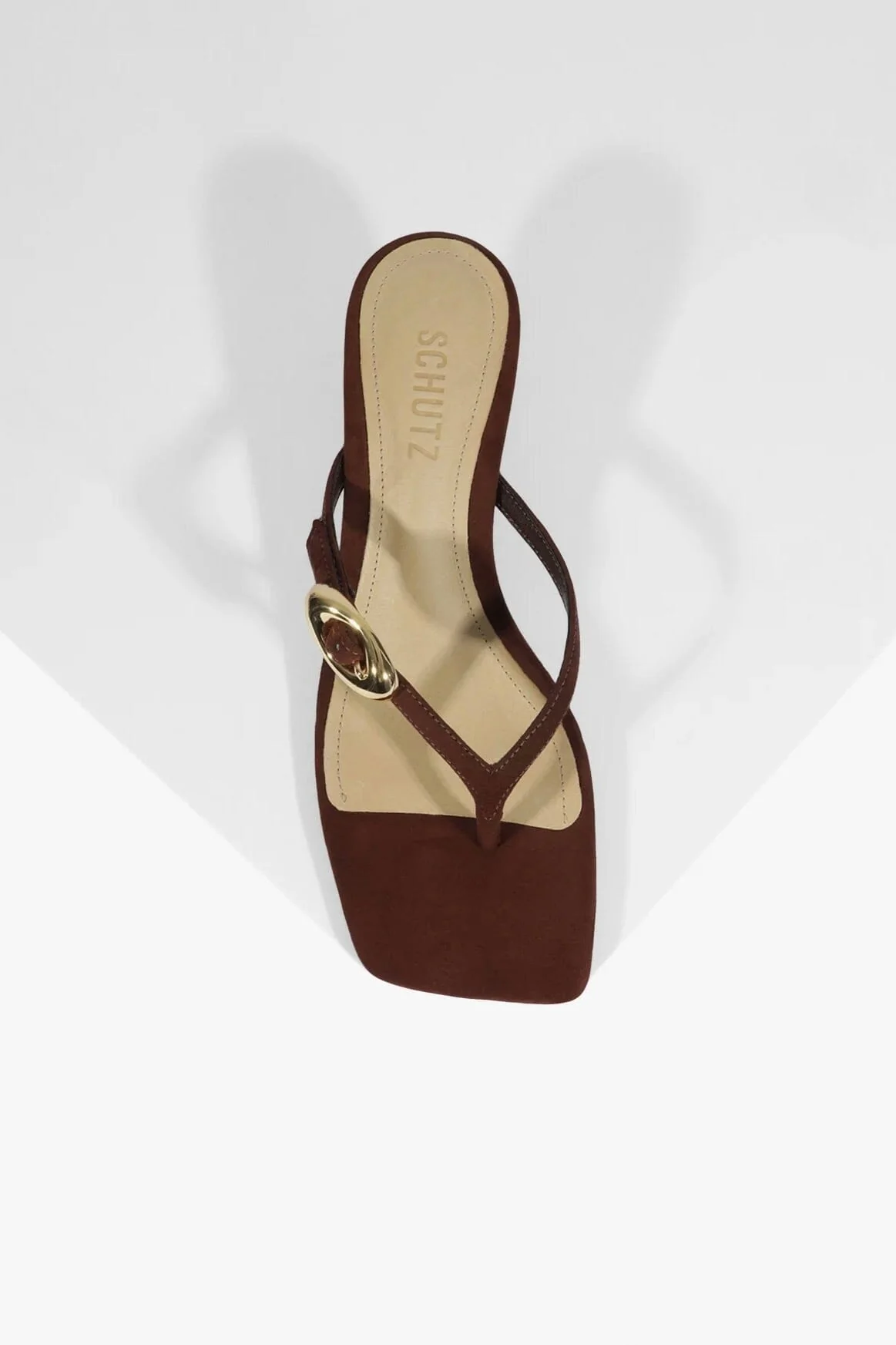 SCHUTZ | Miriam Nubuck sandal - Chestnut Brown - Image 3