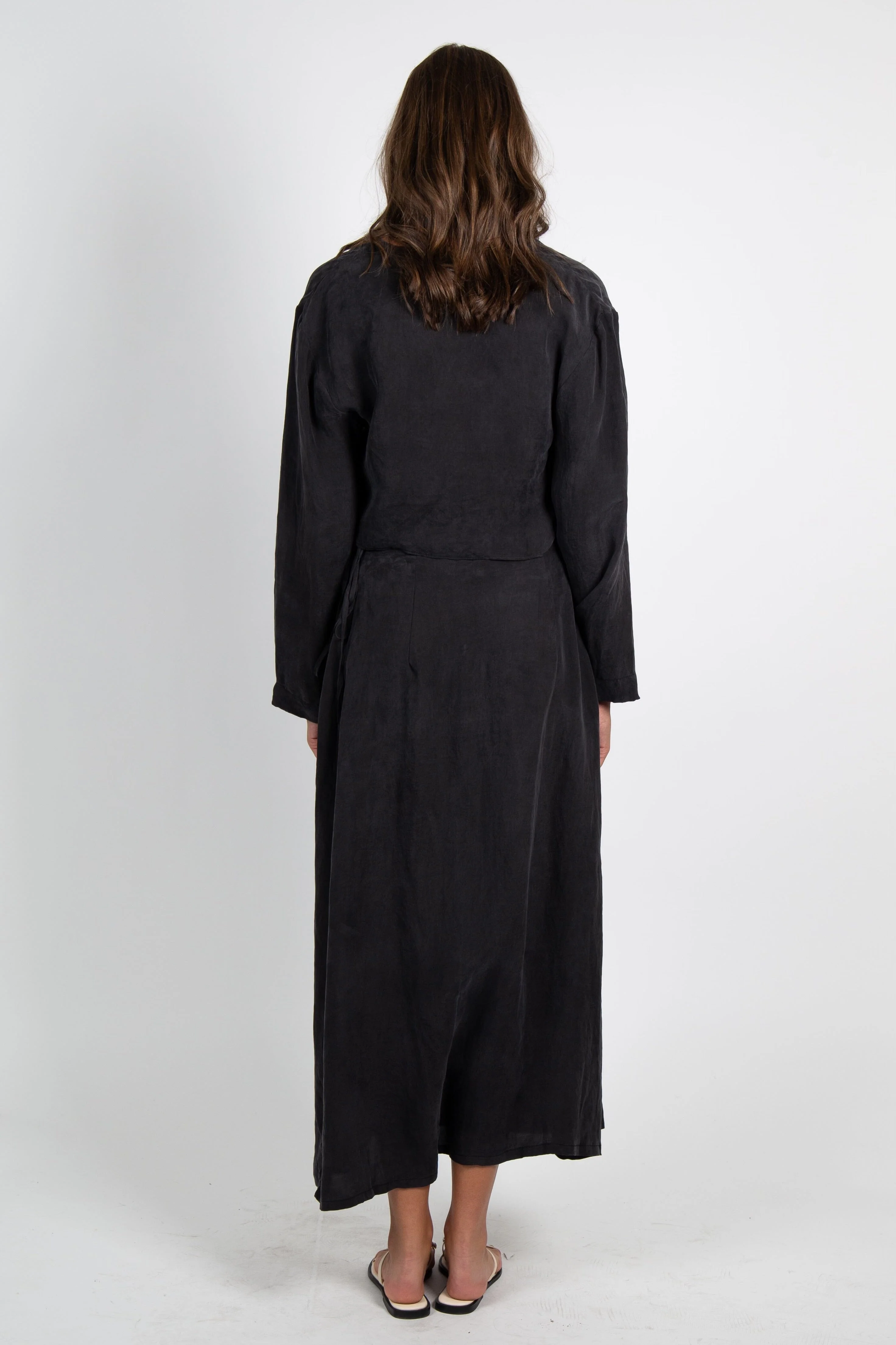 Slate Set Wrap Skirt - Charcoal - Image 5