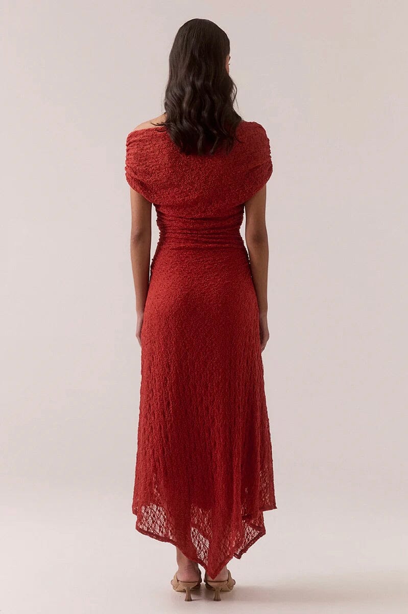 SOVERE | Aalia Lace Dress - Blood Orange - Image 4